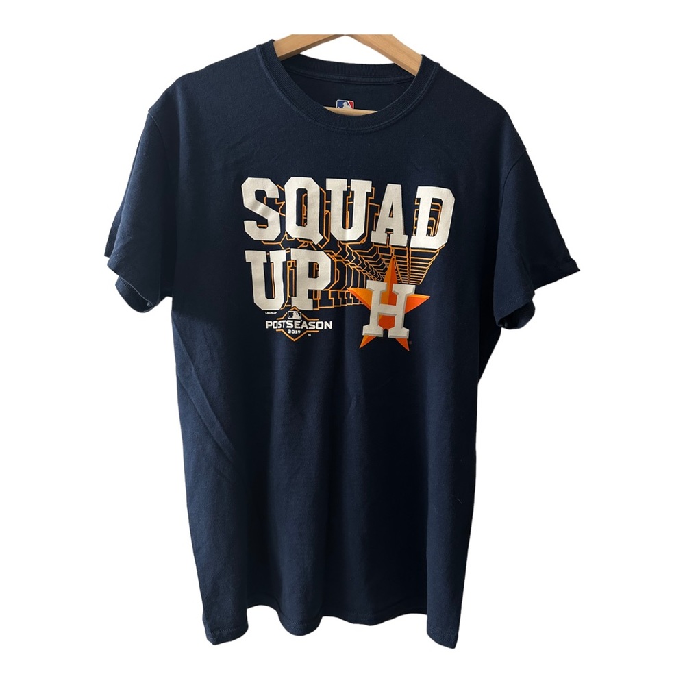 A1 MLB Houston Astros Squad Up Post Season T Shirt Adult Size Medium Blue‎ Mens
